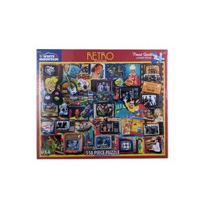 White Mountain Retro Collection 550 Pieces 18x24 Complete Puzzle Set